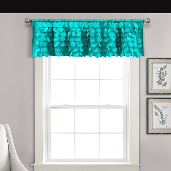 Lush Decor (1) Valance GiGi‎ 70"x14" Turquoise - Picture 1 of 5